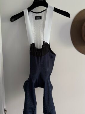 Pas Normal Studios White/Navy Cycling Bib Shorts